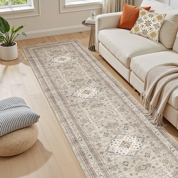 Vintage Hallway Runner Rug 2x8: Large Soft Washable Entryway - Image 5
