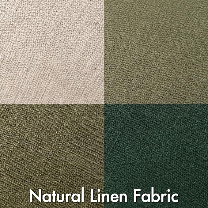 MIULEE Neutral Green Linen Pillow Covers Pack of 4 Decorative Natural Throw - Image 2