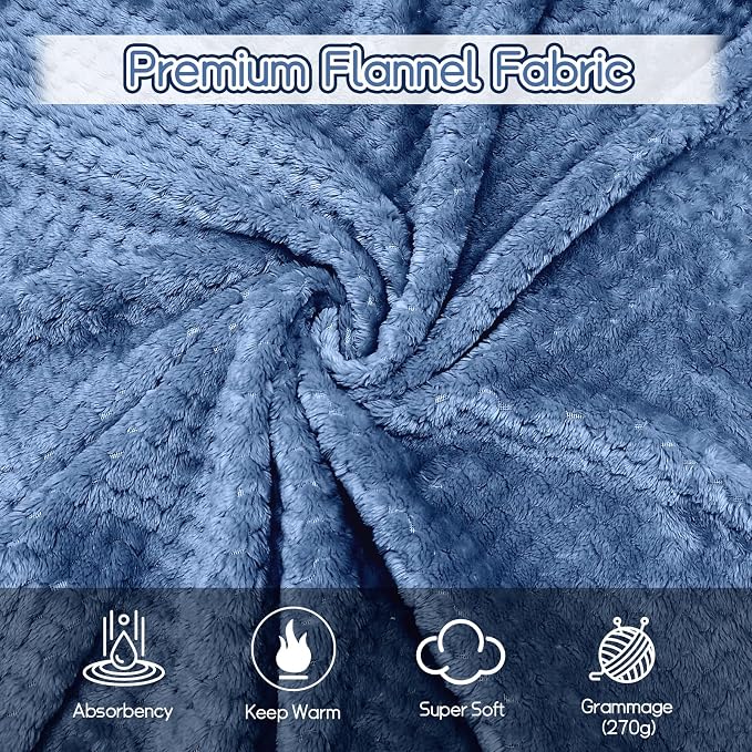 4 Pack Fleece Throw Blankets 50x60 Inches – 270 GSM Ultra Soft Flannel - Image 5