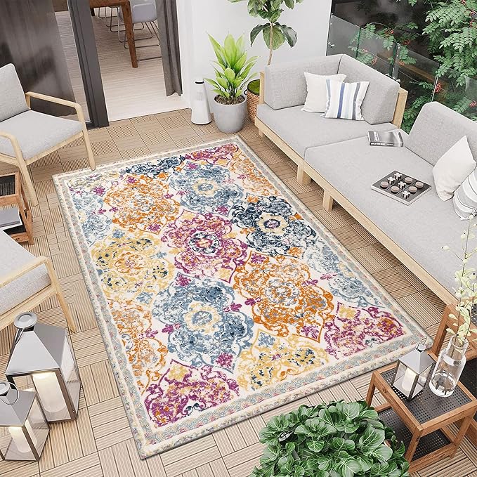Vaukki Living Room Rug, Vintage Shaggy Soft Laundry Rug, Non Slip Kitchen Area - Image 5