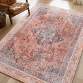 Phantoscope Washable Area Rug 6'x9' Non-Slip, Vintage Neutral Fall Rugs by Phantoscope