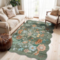 4x6 Living Room Area Rugs: Washable Farmhouse Nursery Kitchen Floral Rugs by HYHAOYUNLAI