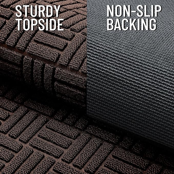OLANLY Front Door Mat Outside Entrance 71x23, Heavy Duty Sturdy Natural Rubber - Image 4