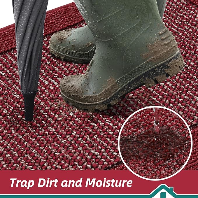 BEQHAUSE Indoor Door Mat 24" x 60", Dirt Trapper Door Mats Non-Slip Entryway - Image 3