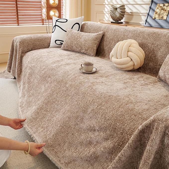 ROOMLIFE Boho Khaki Couch Cover - Image 9
