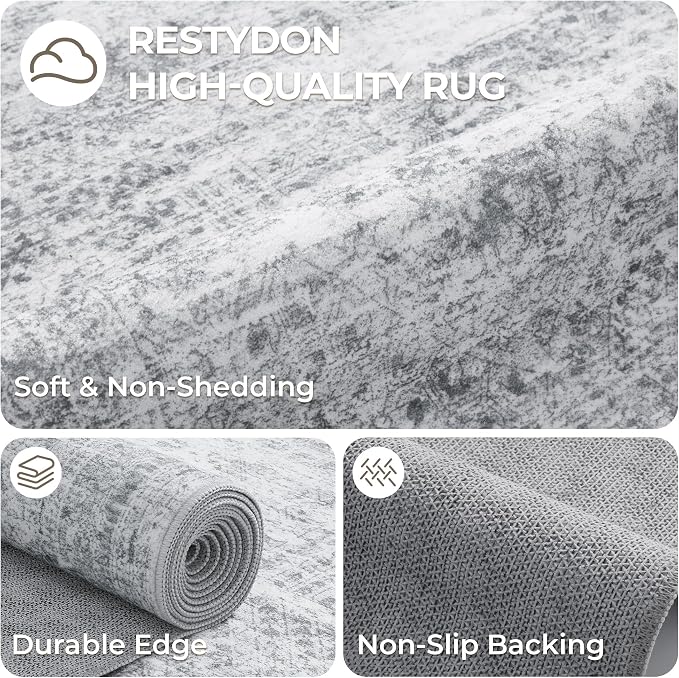 4x10 Runner Rug, Washable Hallway Runner Rug - Image 7