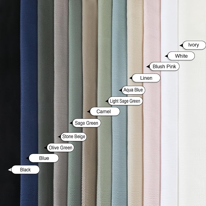 Chyhomenyc Bennet Kitchen Curtains 36 Inch Length, Faux Linen Textured Small - Image 6