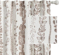 MEETSKY Flax Linen Boho Curtains 95 Inches, 2 Panels Light Filtering Window by MEETSKY
