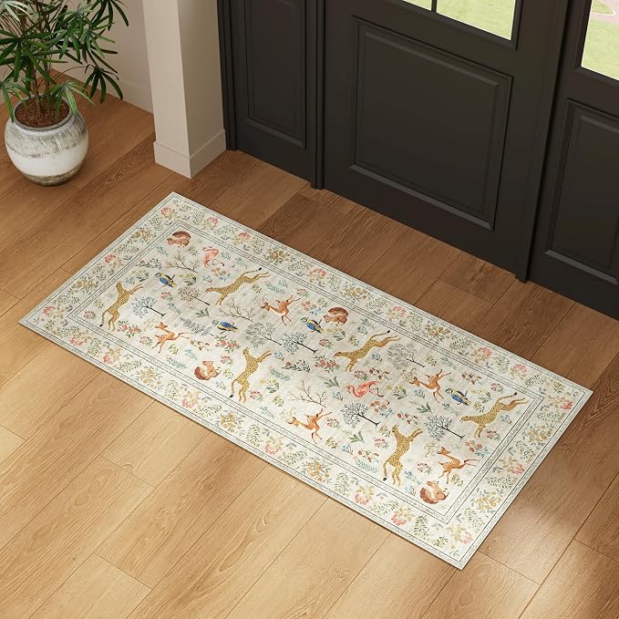 DUKINO 2x4 Rug for Hallway, Washable Kitchen Runner Rug - Image 3