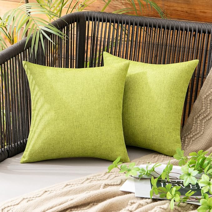 MIULEE Pack of 2 Decorative Outdoor Solid Waterproof Throw Pillow Covers Spring by MIULEE