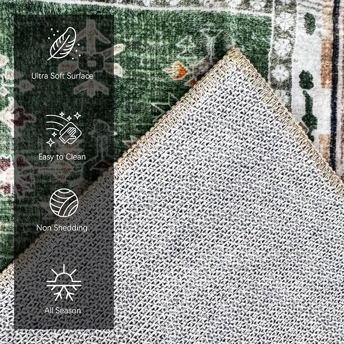 YARNSCAPE Vintage 3' x 5 ' Washable Area Rug - Image 6