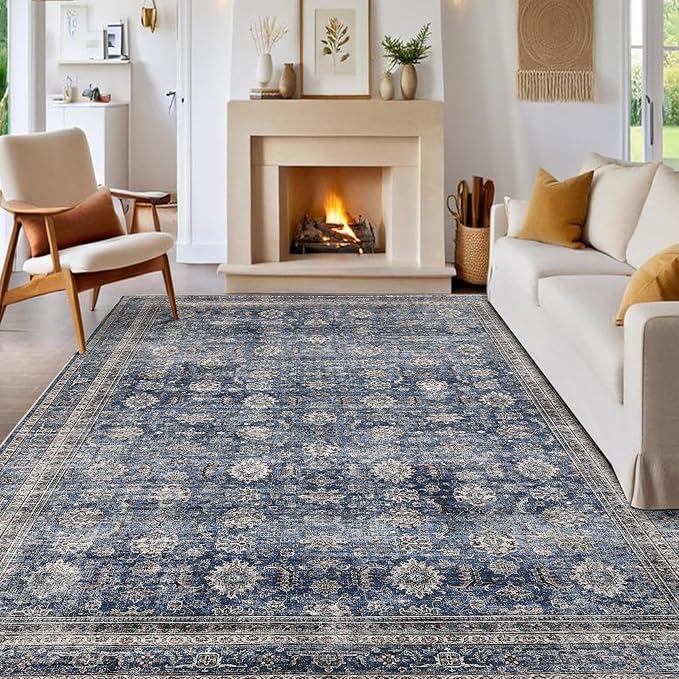 GarveeHome 10x13 Washable Vintage Area Rug Stain Resistant Non-Slip Large - Image 2