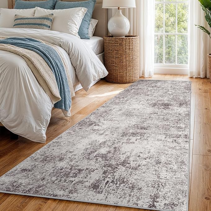 3x7 Washable Hallway Runner Rug – Abstract Non-Slip Mat - Image 4
