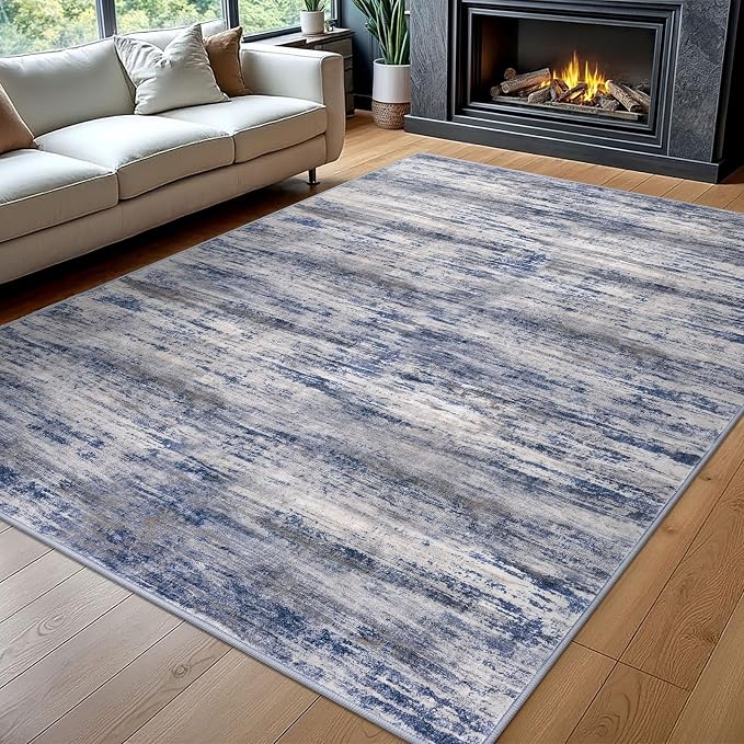 KOZYFLY Rugs for Living Room 8x10 Modern Ombre Living Room Area Rug, Washable by KOZYFLY