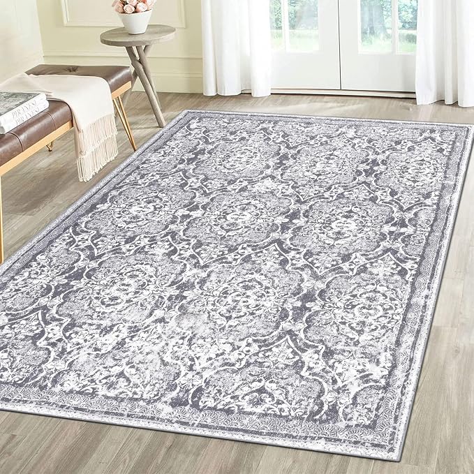 Vaukki Living Room Rug, Vintage Shaggy Soft Laundry Rug, Non Slip Kitchen Area - Image 8