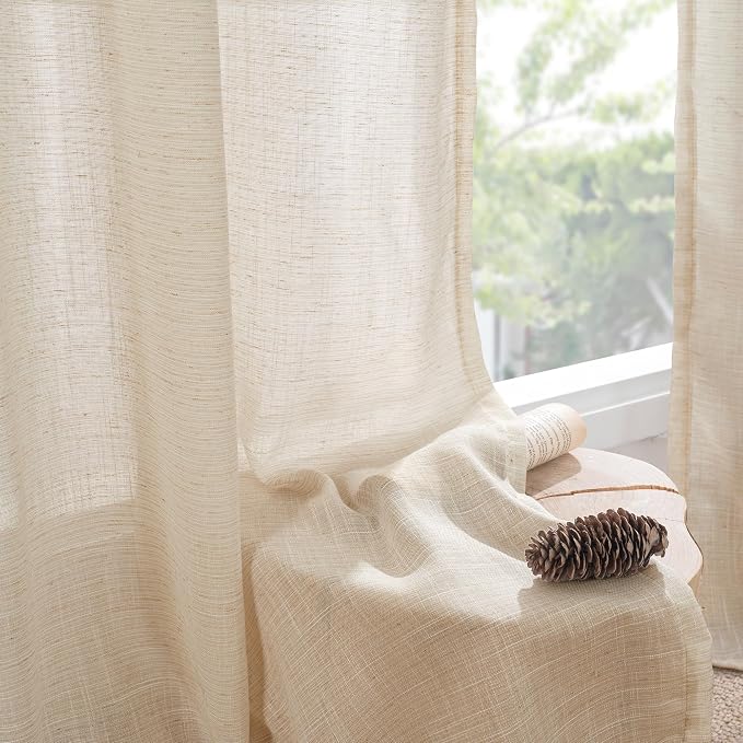 BGment Natural Linen Curtains 54 Inch Length - Image 8