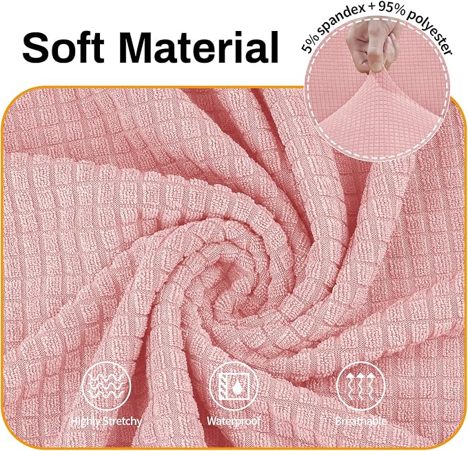 Asnomy Couch Covers for 3 Cushion Couch Stretch Sofa Covers Slipcovers - Image 3