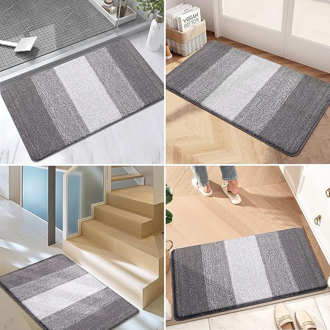 Kitinjoy Indoor Outdoor Door Mat, 59x36 Non-Slip Absorbent Dirt Trapper - Image 6