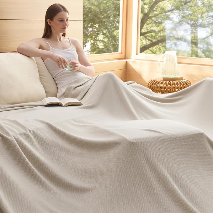 Bedsure GentleSoft 100% Cotton Large Blanket Oversized King - Image 9