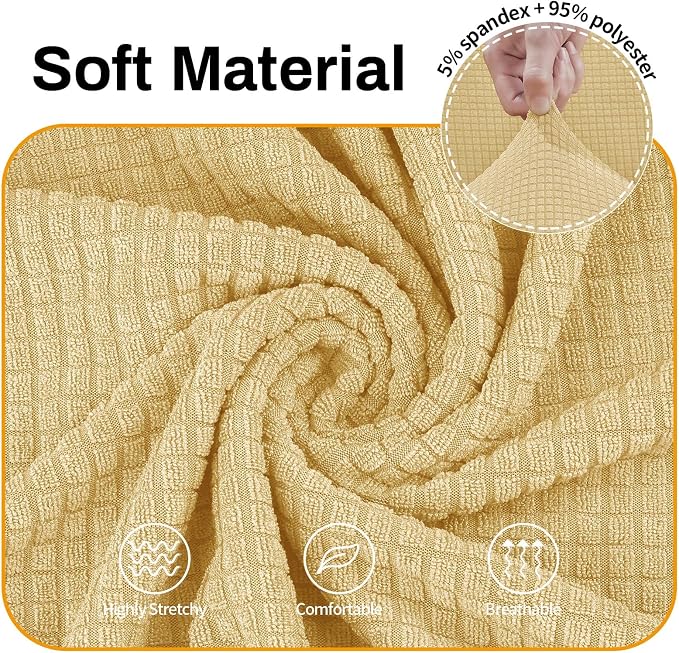 Asnomy Sofa Covers for 2 Cushion Couch Stretch loveseat Covers Slipcovers - Image 3
