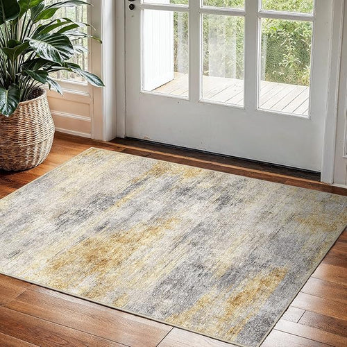 2x3 Washable Entryway Area Rug: Modern Abstract Small Runner Rug by Ksrau