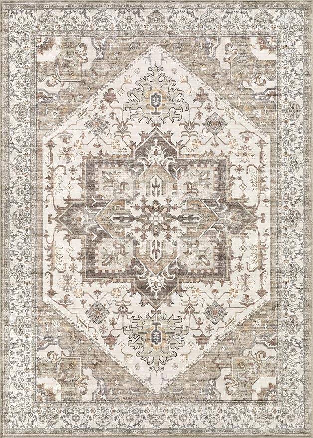 10x14 Area Rug for Living Room- Machine Washable Soft Oriental Vintage Large - Image 9