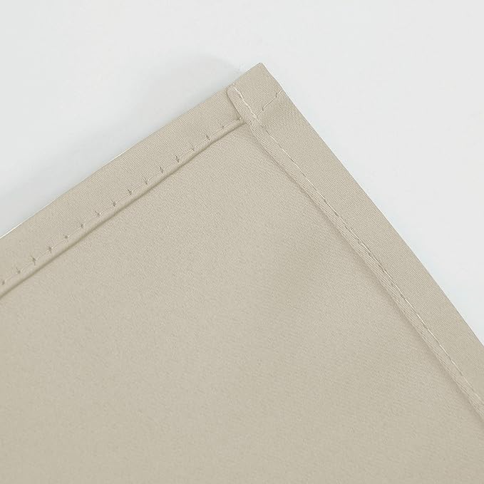 LEMOMO Light Beige Blackout Curtains/52 x 45 Inch Length Kids Curtains/Set of 2 - Image 7