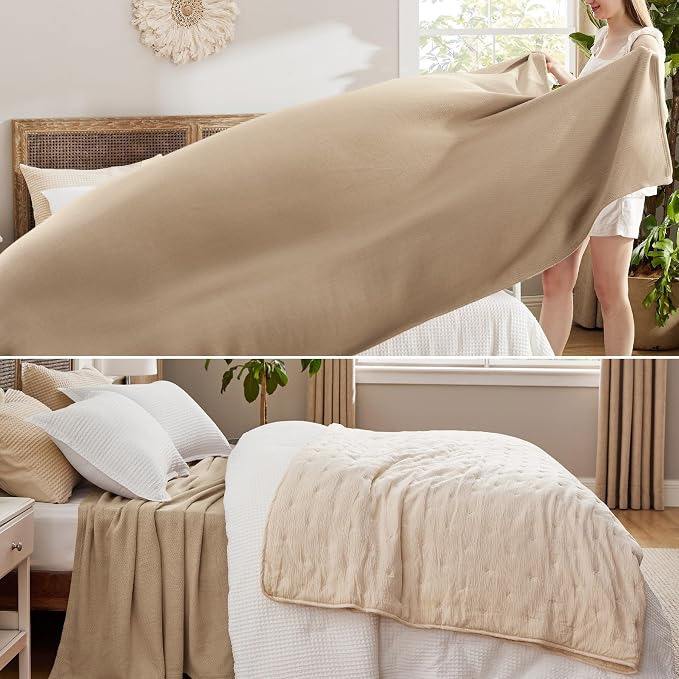 Bedsure GentleSoft 100% Cotton Blanket King Size - Image 7