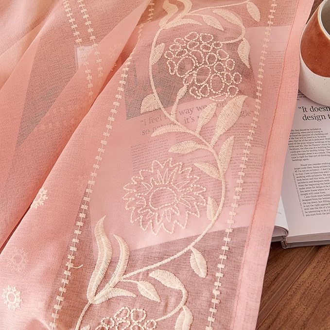 jinchan Winslow Sheer Curtains 96 Inch - Image 4