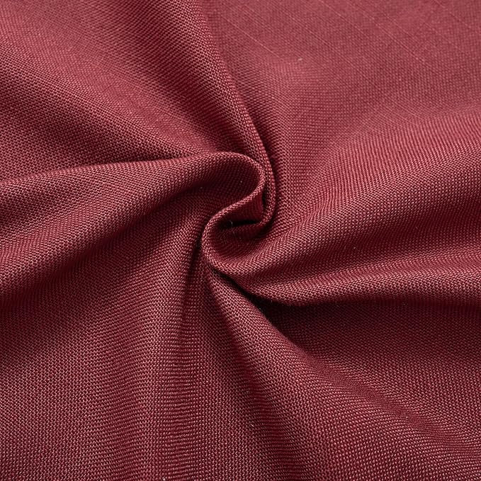 Burgundy Curtains for Living Room Back Tab Modern Farmhouse Semi Sheer Burgundy - Image 5