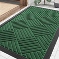 Smiry Front Door Mat Outside Entrance, Heavy Duty Outdoor Indoor Natural Rubber by Smiry