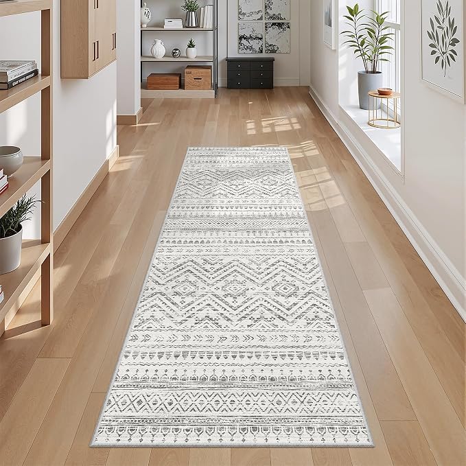 Miukiki 2x5 Hallway Runner Rug Moroccan Washable Kitchen Rug Non Slip Indoor by Miukiki