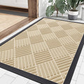 Smiry Front Door Mat Outside Entrance, Heavy Duty Outdoor Indoor Natural Rubber by Smiry