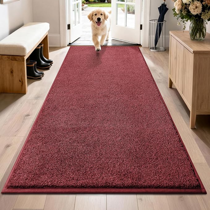 PURRUGS Dirt Trapping Door Mat 31.5" x 70", Non-Slip Machine Washable Entryway by PURRUGS