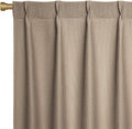 Joydeco Thick Linen Pinch Pleated Curtains 84 Inch Long 2 Panel Set by JOYDECO