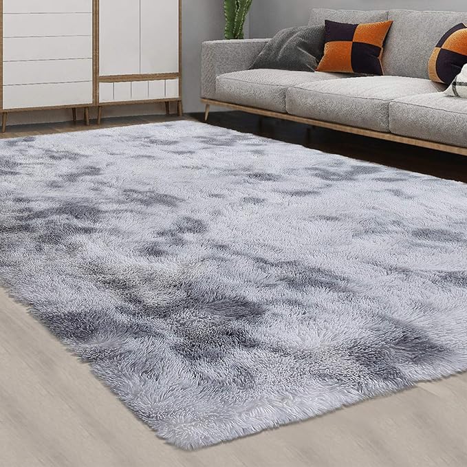 CAROMIO Fluffy Area Rugs for Living Room 9' x 12' Modern Plush and Thick Faux by CAROMIO