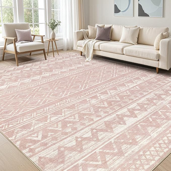 cotiled 6x9 Area Rug Living Room: Washable Boho Rugs by COTILED