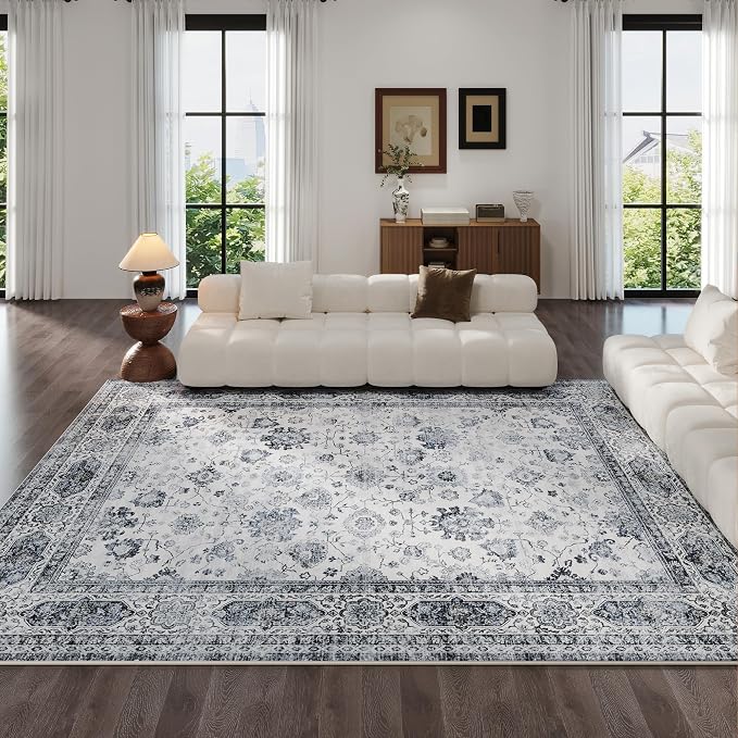 Rugcomf Living Room Rug 6x9 Rug Machine Washable Boho Area Rug Non Slip Soft by Rugcomf