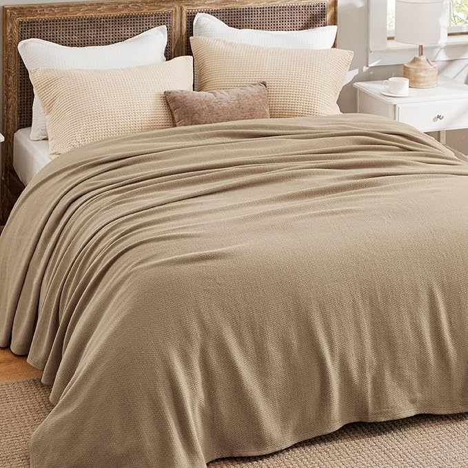 Bedsure GentleSoft 100% Cotton Blanket Queen Size - Image 4