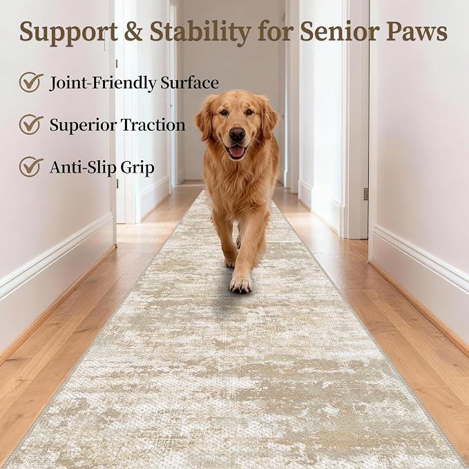 Runners for Hallways Non-Slip 2x10 Long Runner Rugs Washable Abstract Tear and - Image 9
