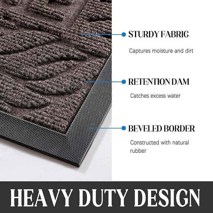 Yimobra Large Welcome Mat 60x36, Waterproof Non-Slip Outdoor Mats - Image 3