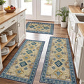 Tritard 100% Non Slip Kitchen Rugs Sets of 3 Washable Boho Kitchen Mats by Tritard