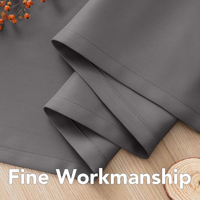 H.VERSAILTEX Charcoal Gray Blackout Curtain Panels - Image 7
