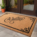Extra Large Coir Door Mat 3x5 Ft – “Welcome” Front Door Mat – Durable Coconut by LuxUrux
