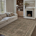 PureCozy 6x9 Area Rug for Living Room Brown Vintage Washable Bedroom Carpet by PureCozy