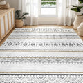 BESTSWEETIE 5x7 Area Rugs for Living Room Washable Moroccan Farmhouse Neutral by BESTSWEETIE