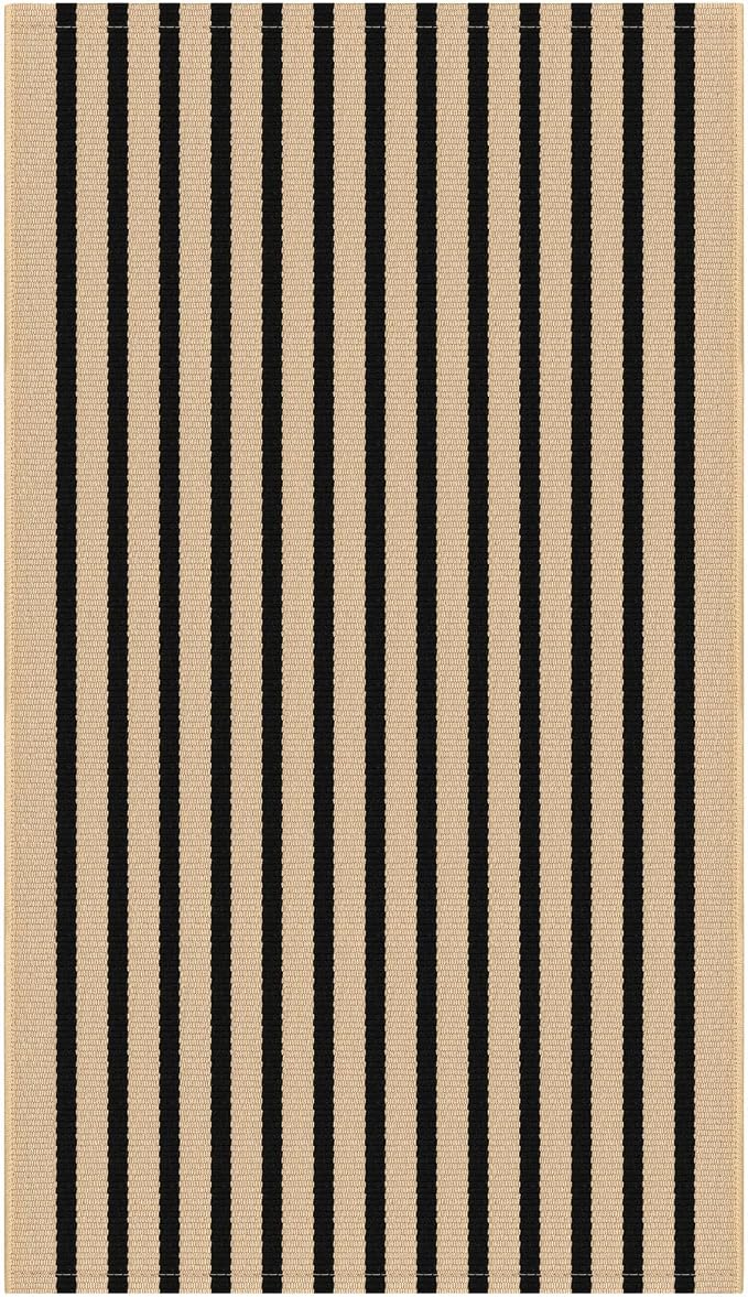 KOZYFLY 3'x5' Cotton Area Rug, Hand-Woven, Machine Washable, Living Room - Image 8