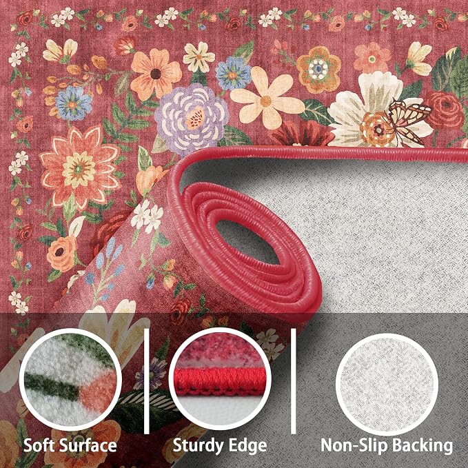 Rug for Hallways Kitchen Rug 2x8, Non Slip Washable Rugs - Image 4
