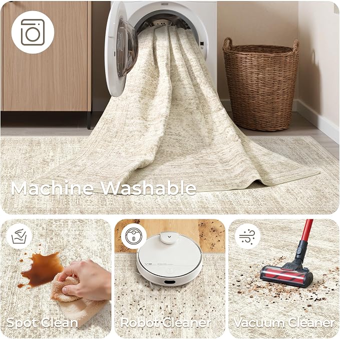 3x12 Runner Rug for Hallway, Non-Slip Long Bathroom Rugs Runner for Kitchen - Image 8