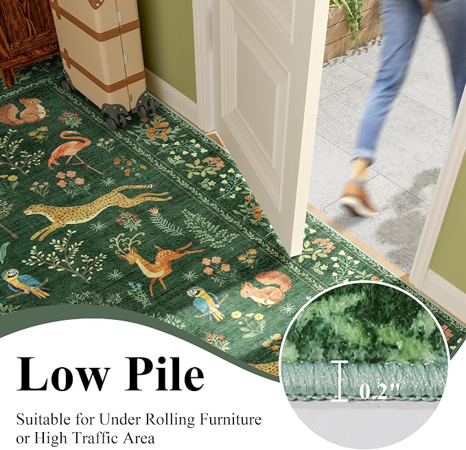 DUKINO 2x5 Rug for Hallway, Washable Kitchen Runner Rug - Image 6